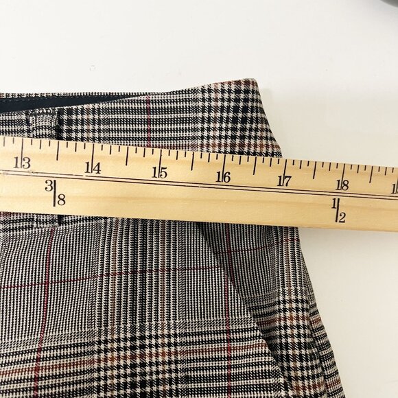 Express The Editor Black Brown & Tan Houndstooth Pants Wide Leg Size 12 - Picture 7 of 9